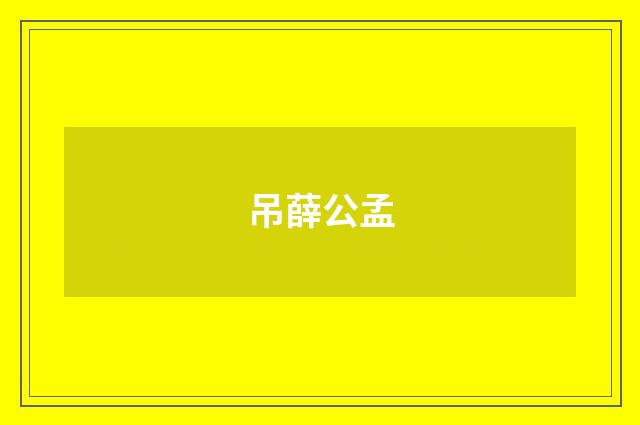 吊薛公孟