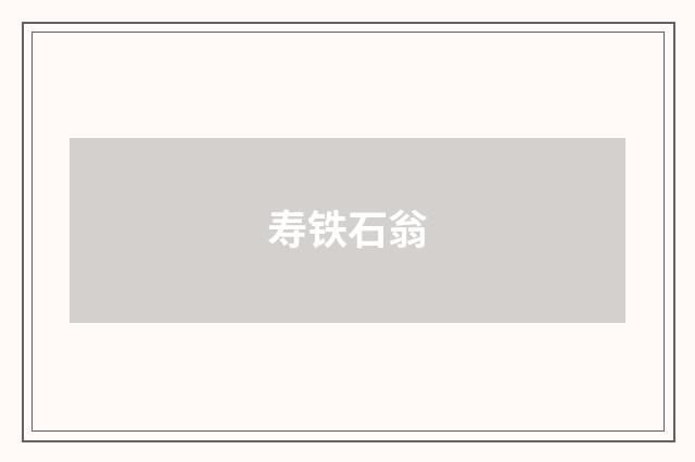 寿铁石翁