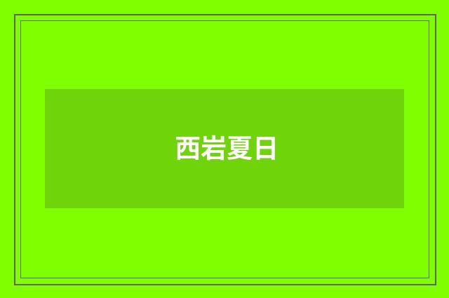 西岩夏日