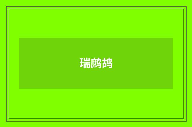 瑞鹧鸪