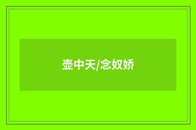 壶中天/念奴娇