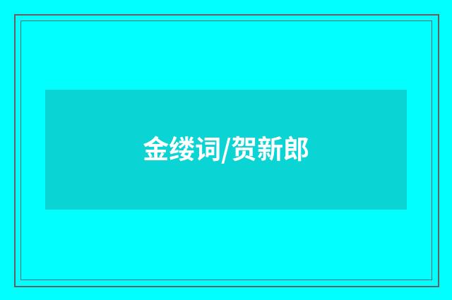 金缕词/贺新郎