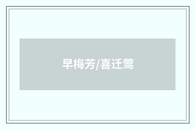 早梅芳/喜迁莺