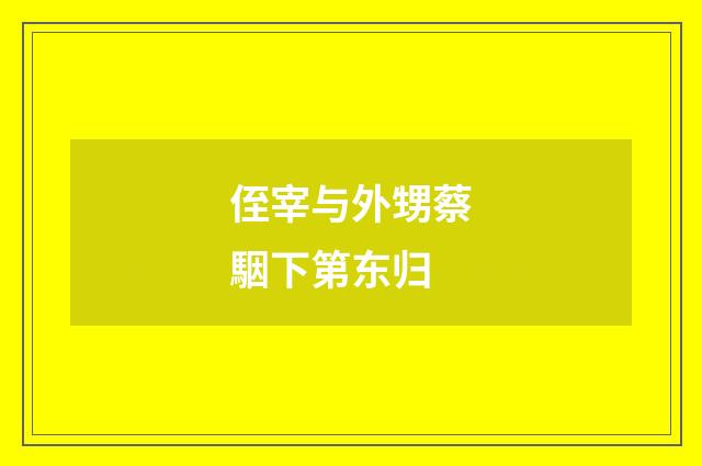 侄宰与外甥蔡駰下第东归