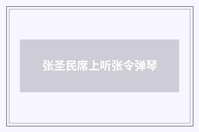 张圣民席上听张令弹琴