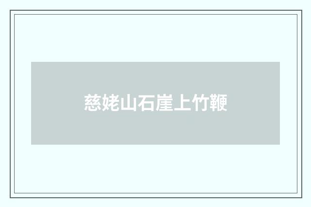慈姥山石崖上竹鞭