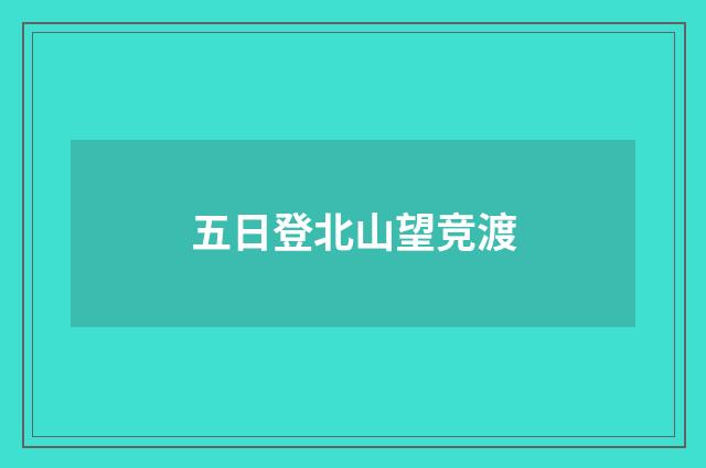 五日登北山望竞渡