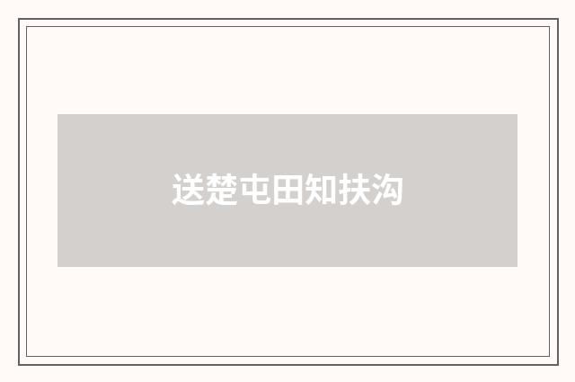 送楚屯田知扶沟