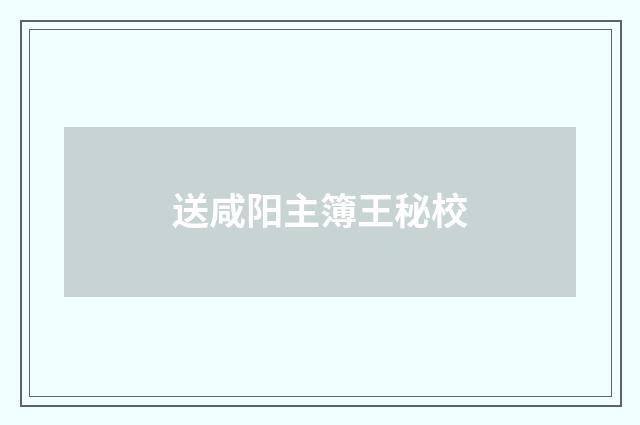 送咸阳主簿王秘校