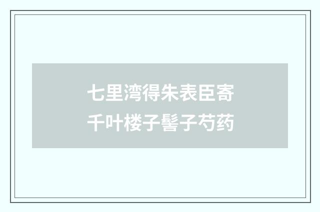 七里湾得朱表臣寄千叶楼子髻子芍药