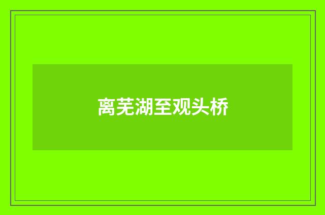 离芜湖至观头桥