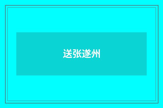 送张遂州