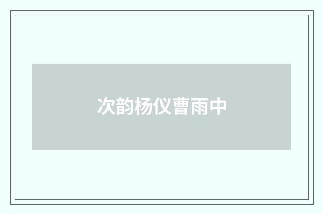 次韵杨仪曹雨中