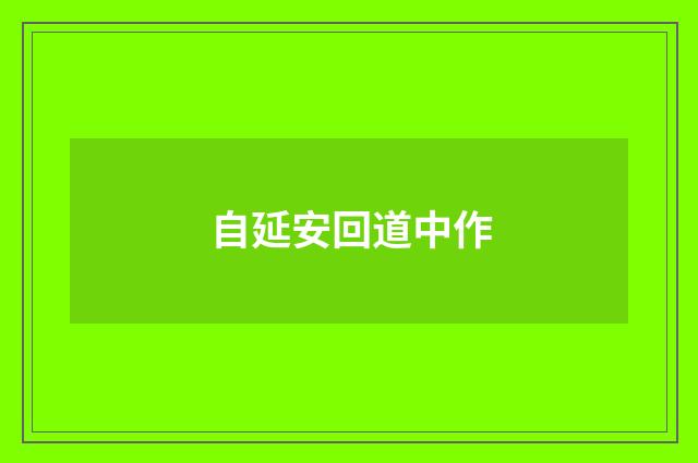 自延安回道中作