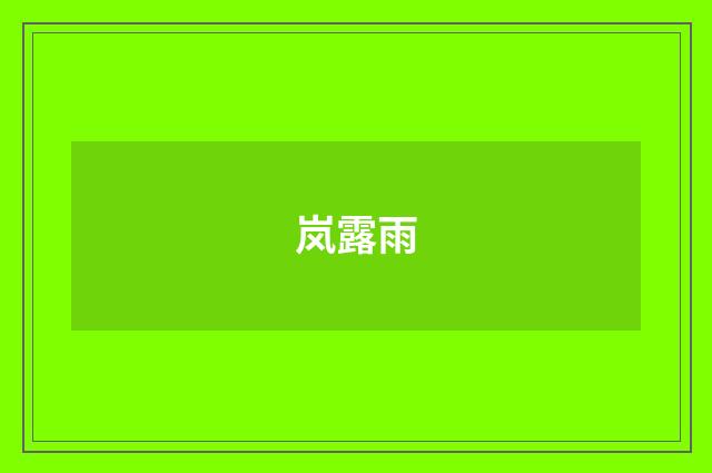 岚露雨