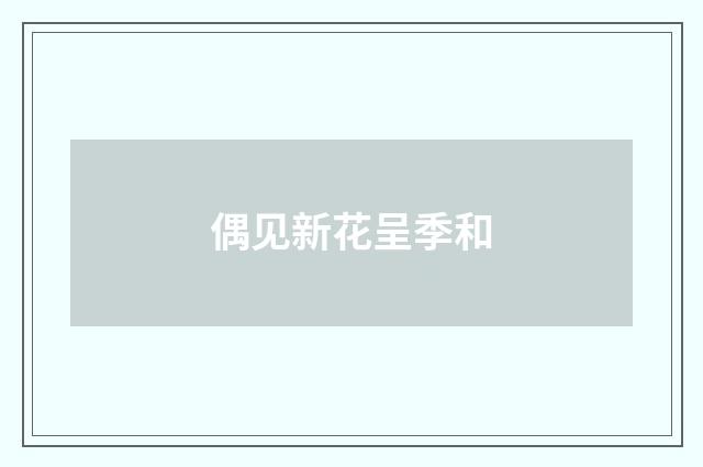 偶见新花呈季和