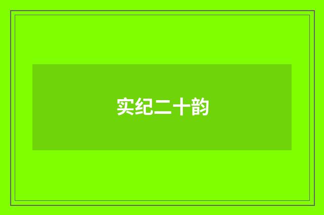 实纪二十韵