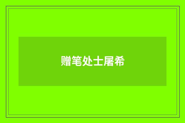 赠笔处士屠希