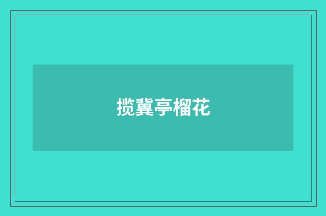 揽冀亭榴花