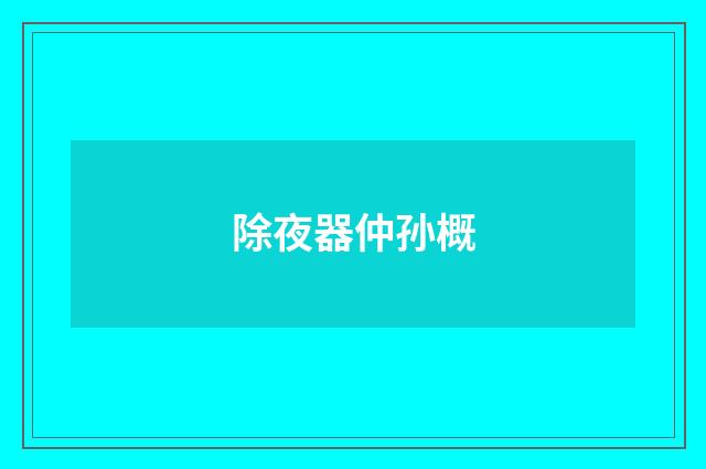 除夜器仲孙概