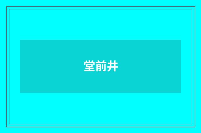 堂前井