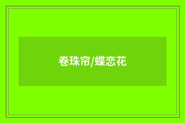 卷珠帘/蝶恋花