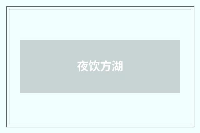 夜饮方湖