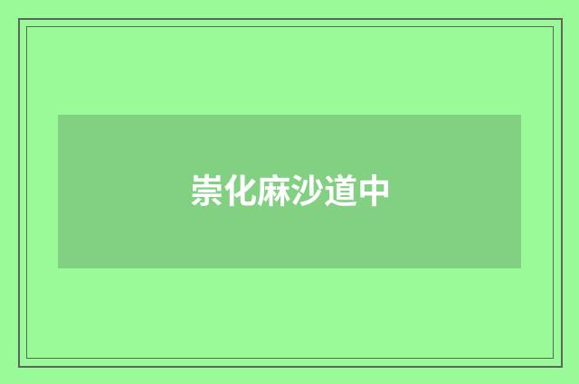 崇化麻沙道中