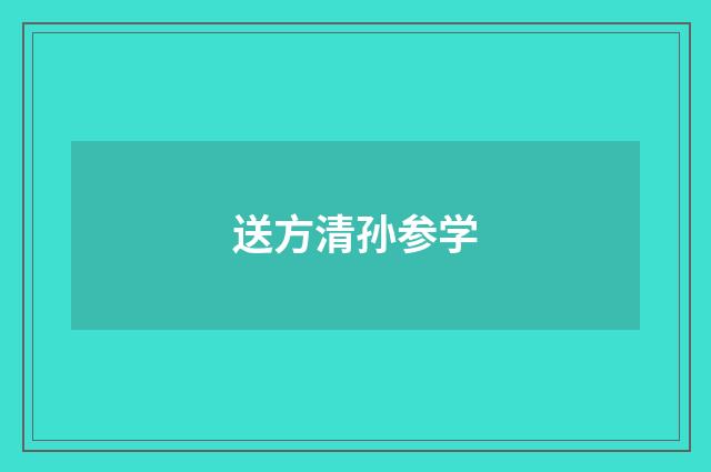 送方清孙参学