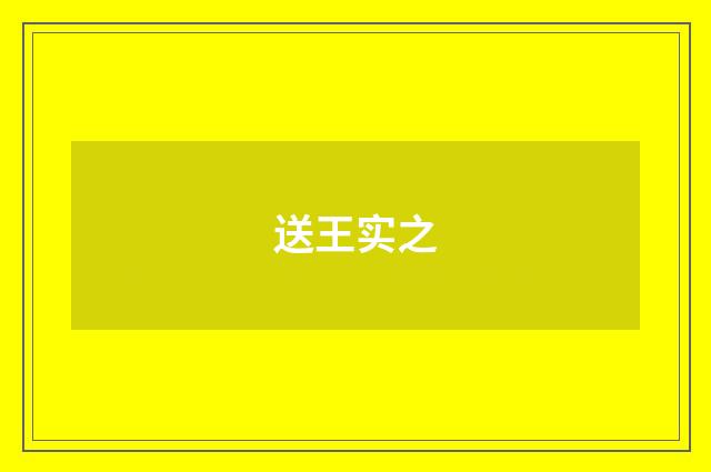 送王实之