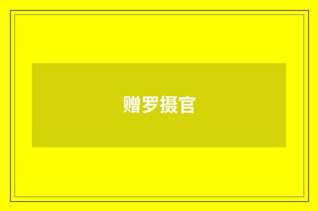 赠罗摄官