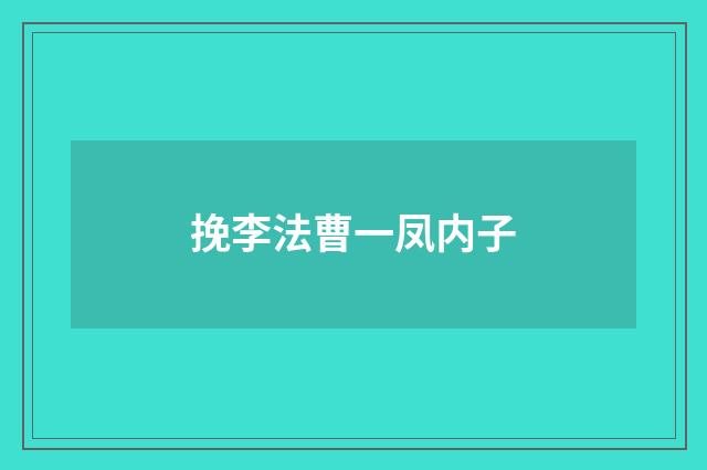 挽李法曹一凤内子