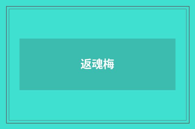 返魂梅