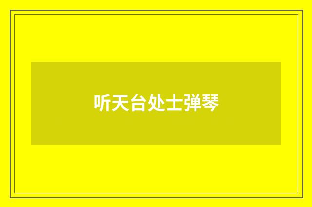 听天台处士弹琴