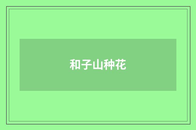和子山种花