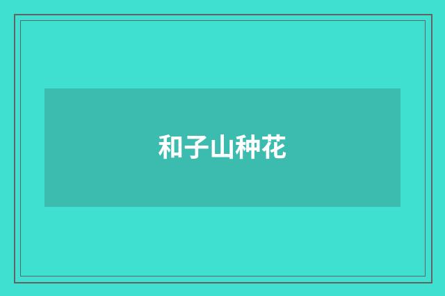 和子山种花