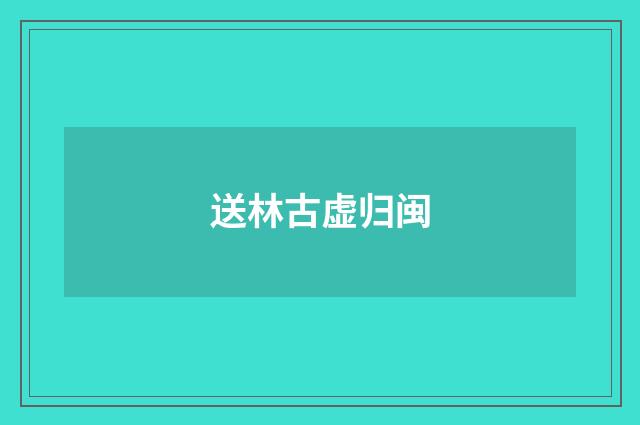 送林古虚归闽