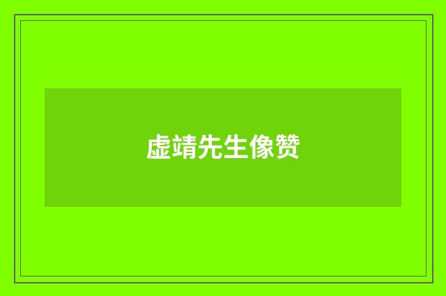 虚靖先生像赞