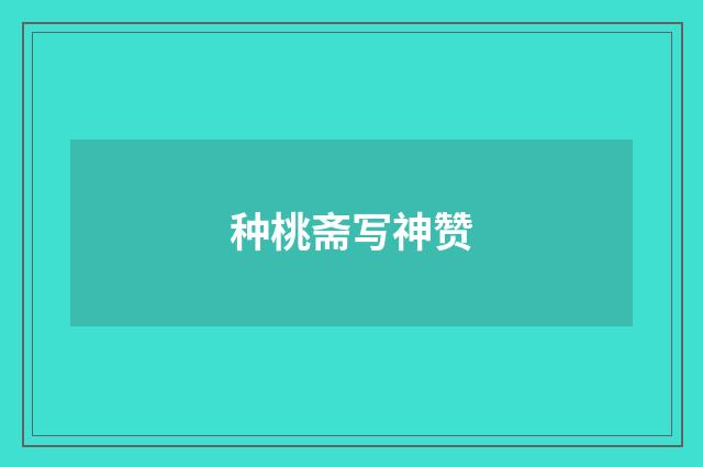 种桃斋写神赞