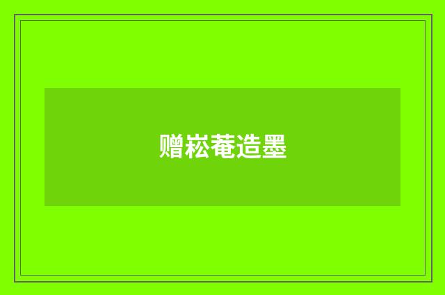 赠崧菴造墨