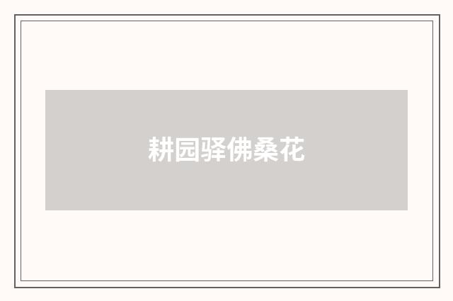 耕园驿佛桑花