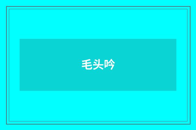 毛头吟