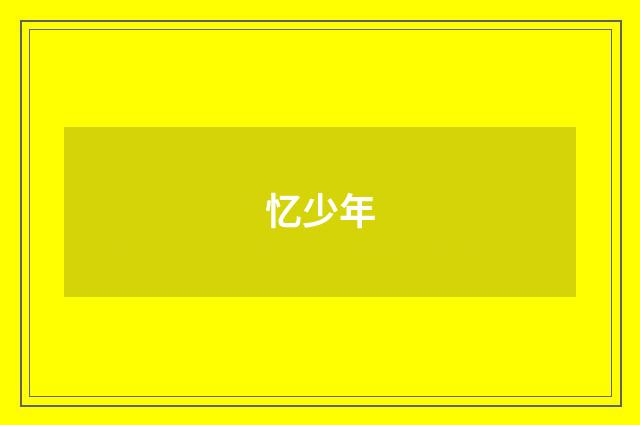 忆少年