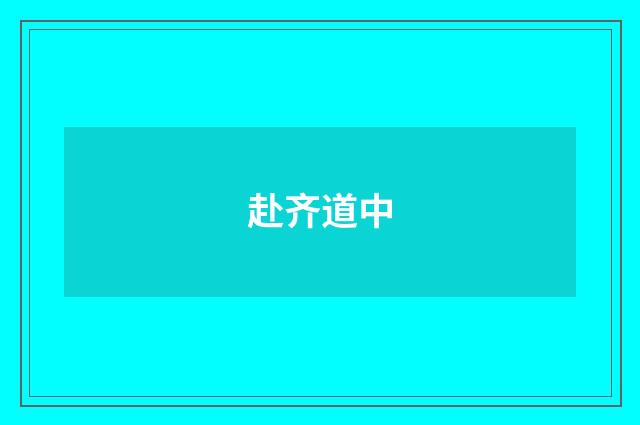 赴齐道中