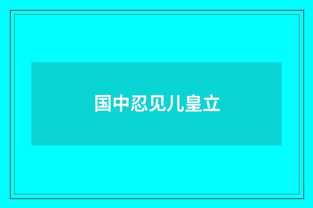 国中忍见儿皇立