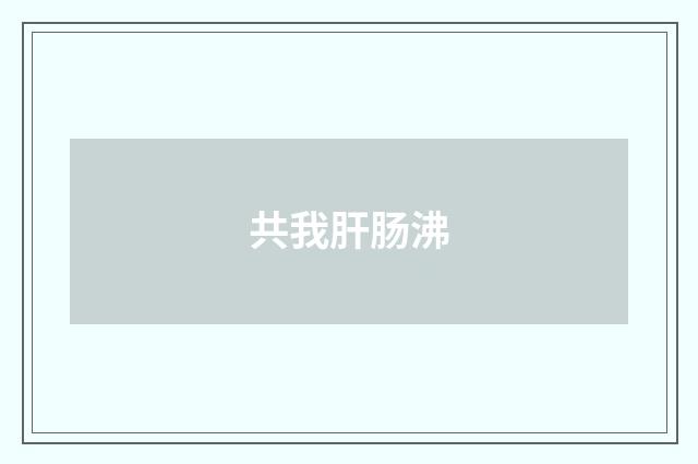 共我肝肠沸