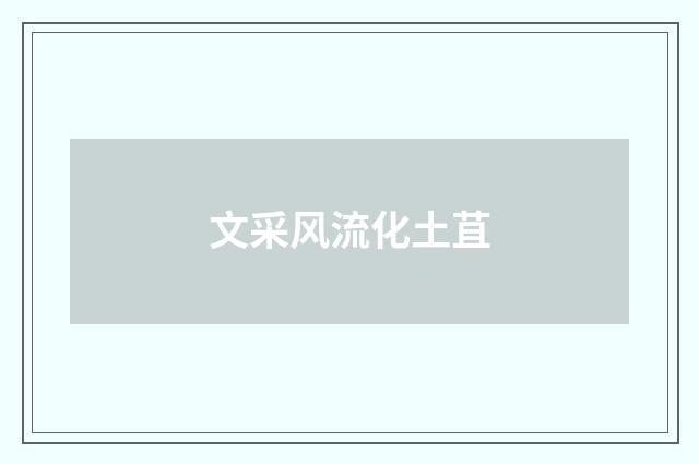 文采风流化土苴