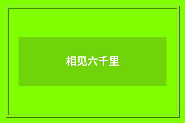 相见六千里