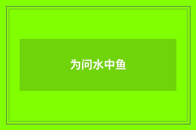 为问水中鱼