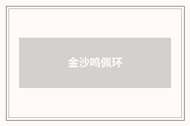 金沙鸣佩环